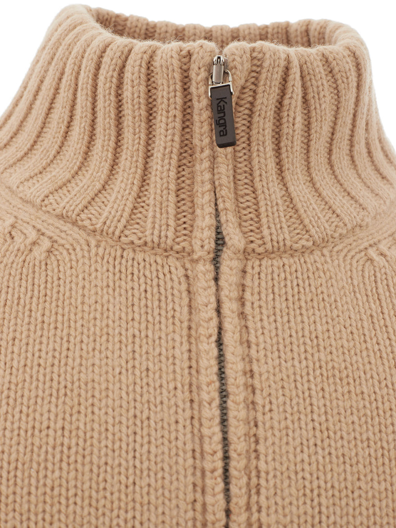 Zipped Wool Jumper