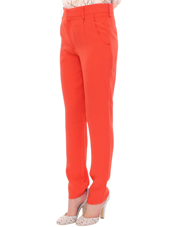 Orange boyfriend stretch pants