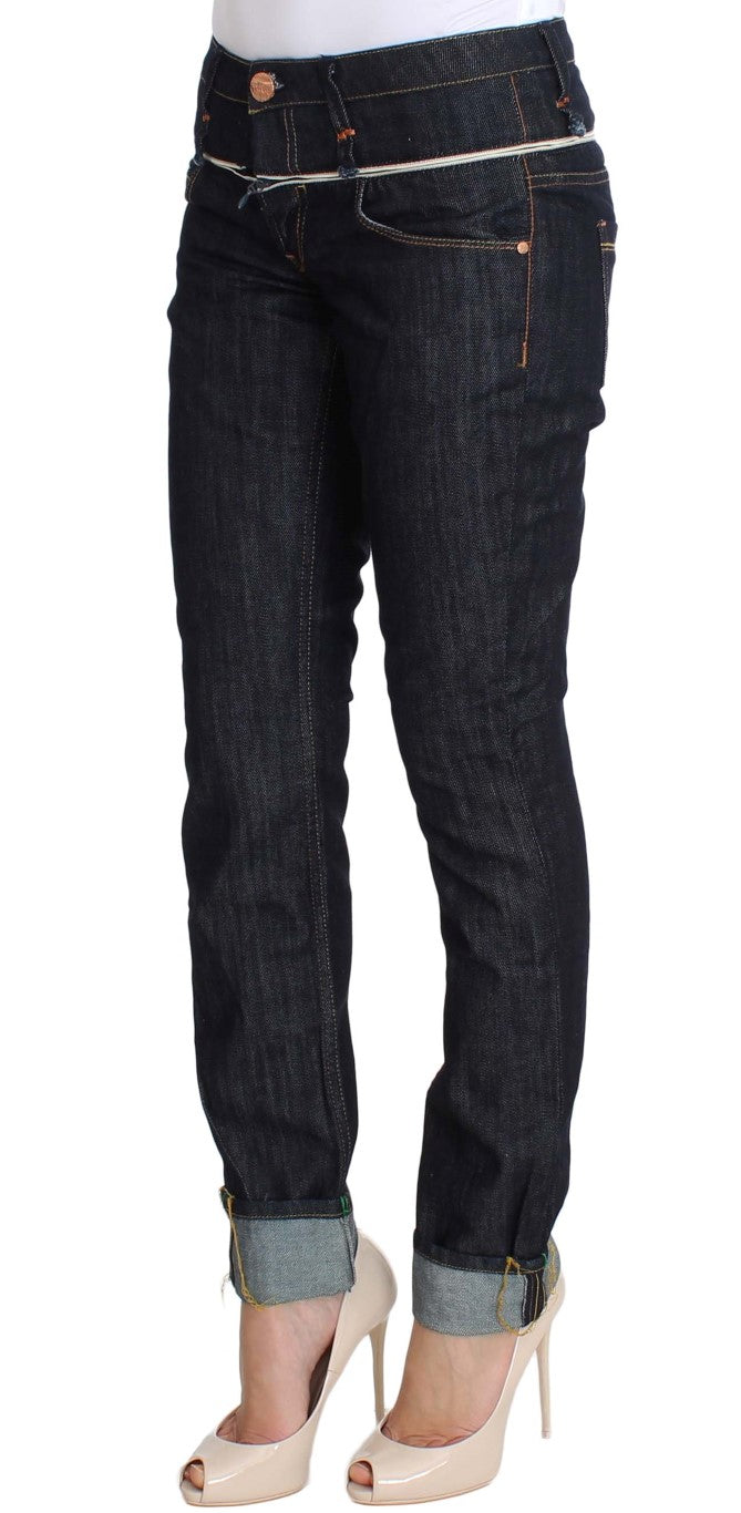 Blue Denim Cotton Bottoms Straight Fit Jeans