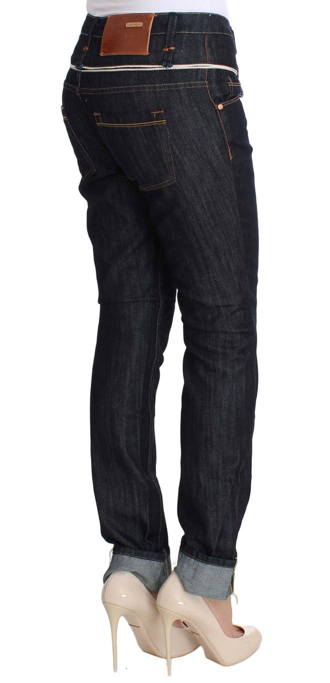 Blue Denim Cotton Bottoms Straight Fit Jeans