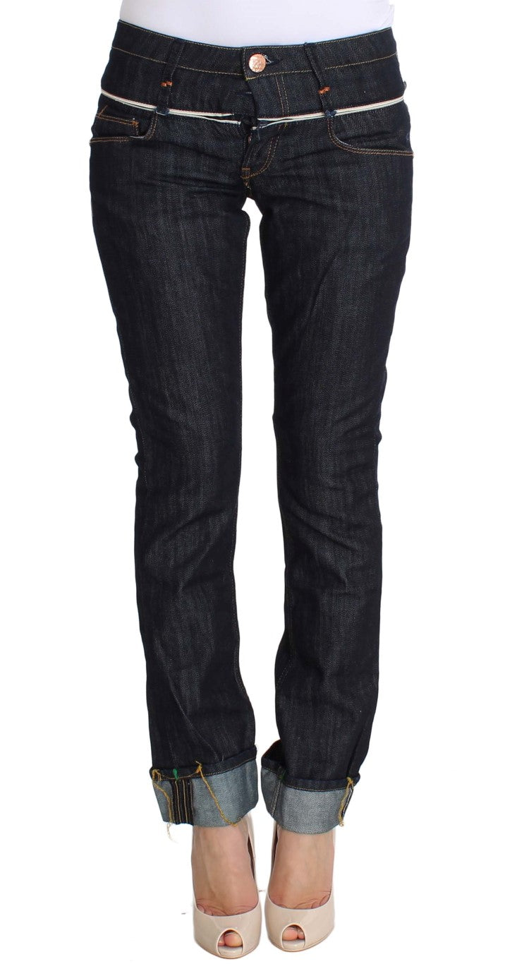 Blue Denim Cotton Bottoms Straight Fit Jeans