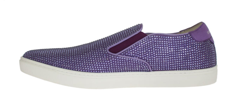 Purple Strass Canvas Logo Sneakers