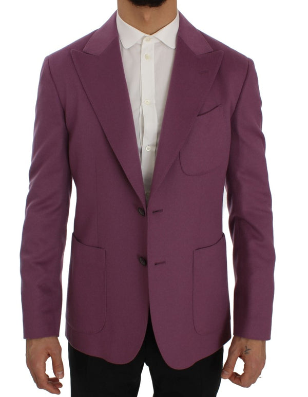 Purple Cashmere Slim Fit Blazer Jacket