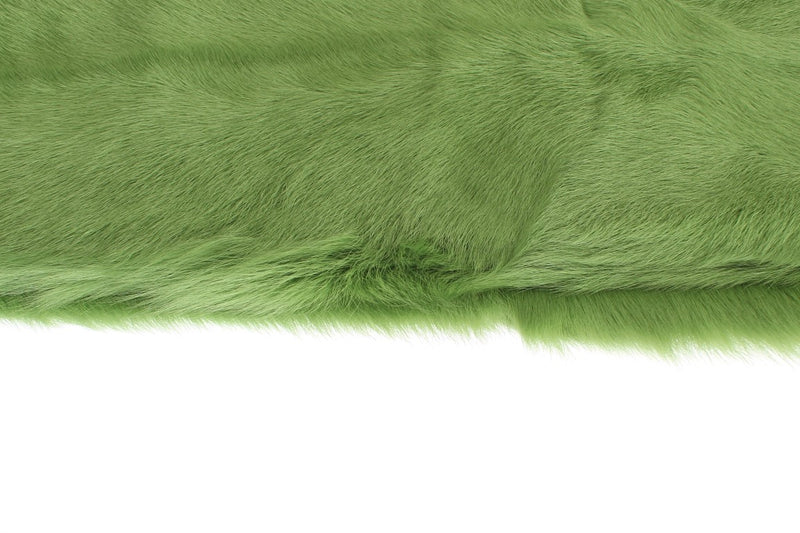 Green Goat Fur Long Scarf