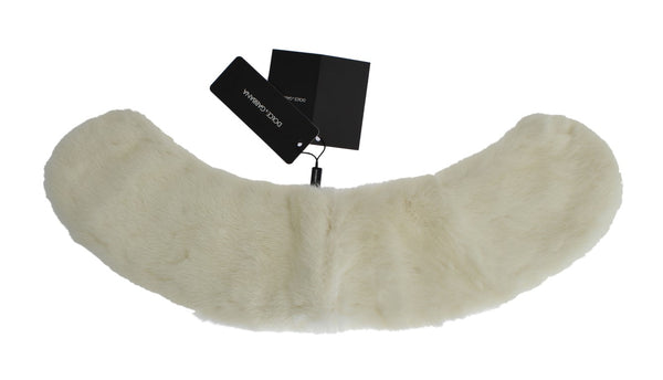 White Mink Fur Shoulder Collar Scarf