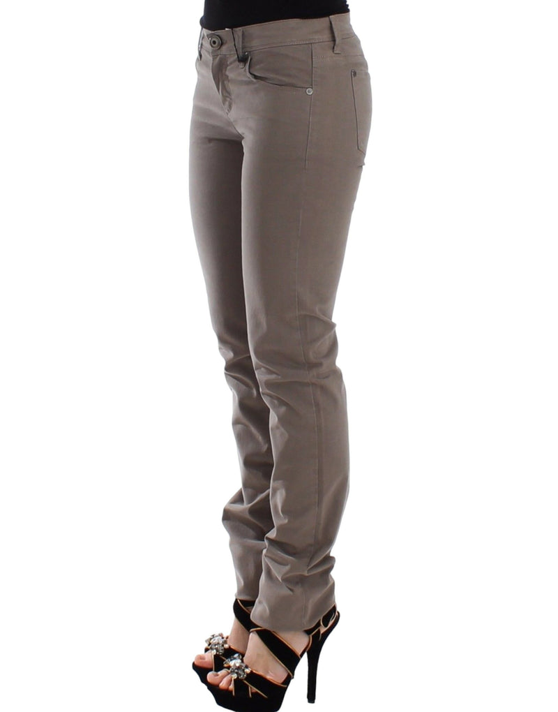 Taupe Beige Slim Jeans Denim Pants Skinny