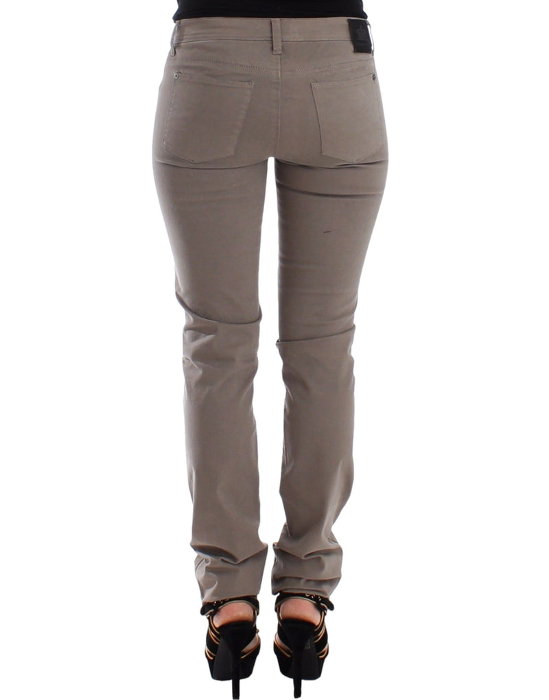 Taupe Beige Slim Jeans Denim Pants Skinny