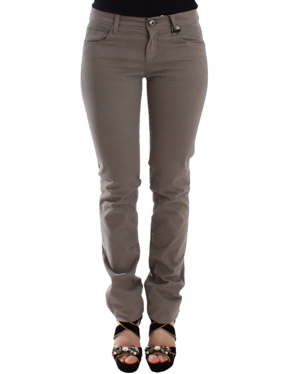 Taupe Beige Slim Jeans Denim Pants Skinny