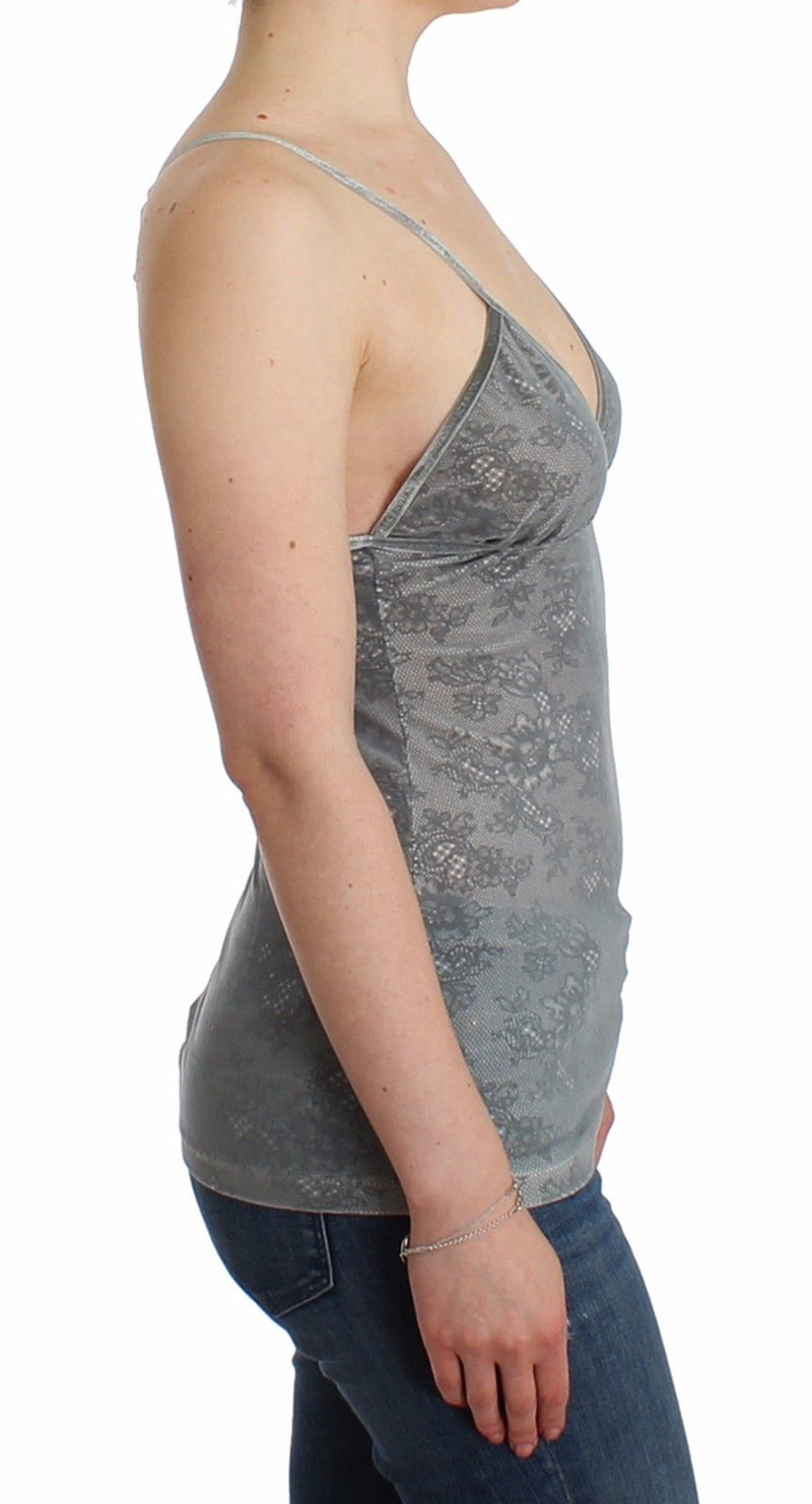 Lingerie Gray Bustier Top Camisole Cami Lace