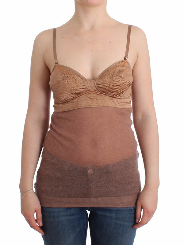 Lingerie Brown Bustier Top Camisole Cami