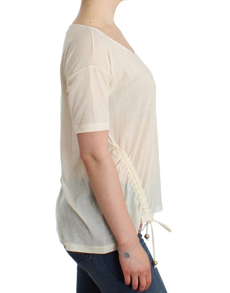 Beachwear White T-Shirt Top Blouse