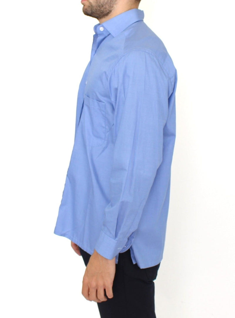 Blue Cotton Dress Classic Fit Shirt