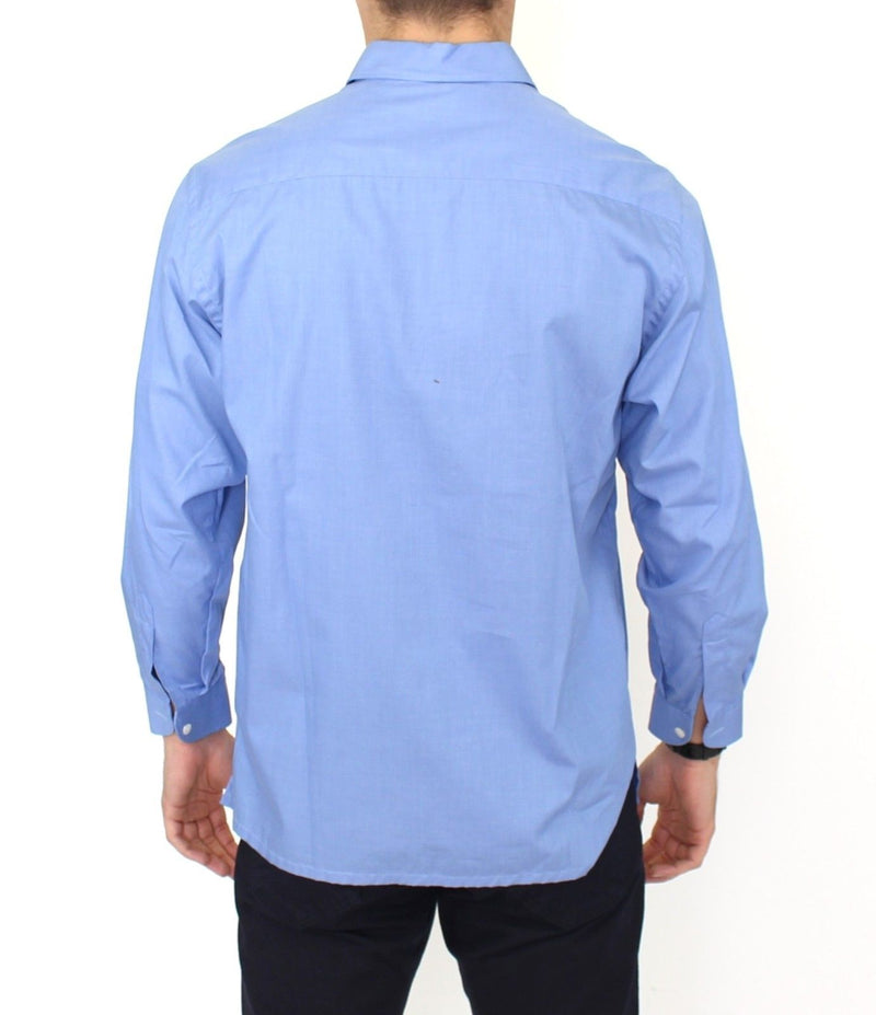 Blue Cotton Dress Classic Fit Shirt