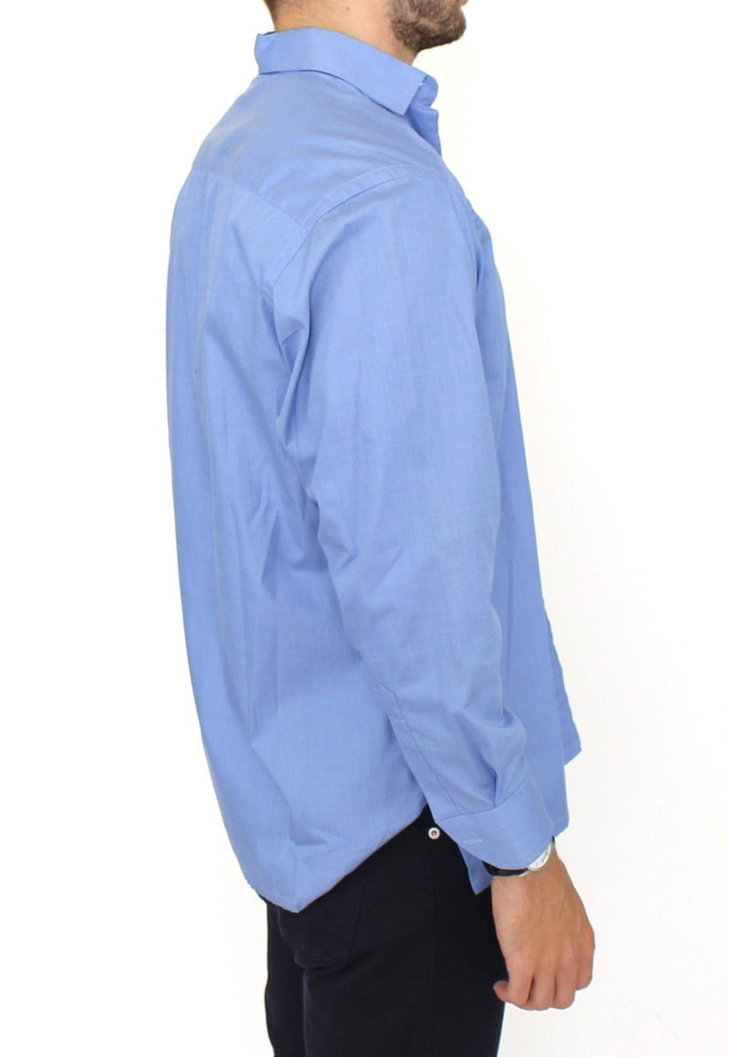 Blue Cotton Dress Classic Fit Shirt