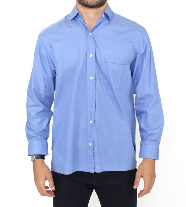 Blue Cotton Dress Classic Fit Shirt