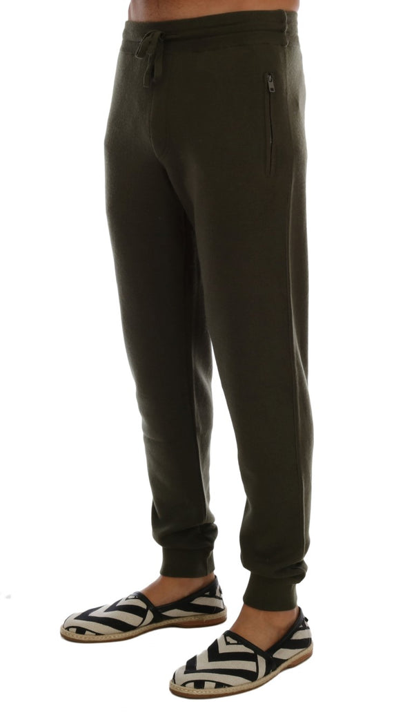 Green Cashmere Gym Training Sport Pants