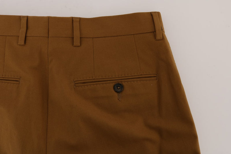 Brown Stretch Cotton Pants