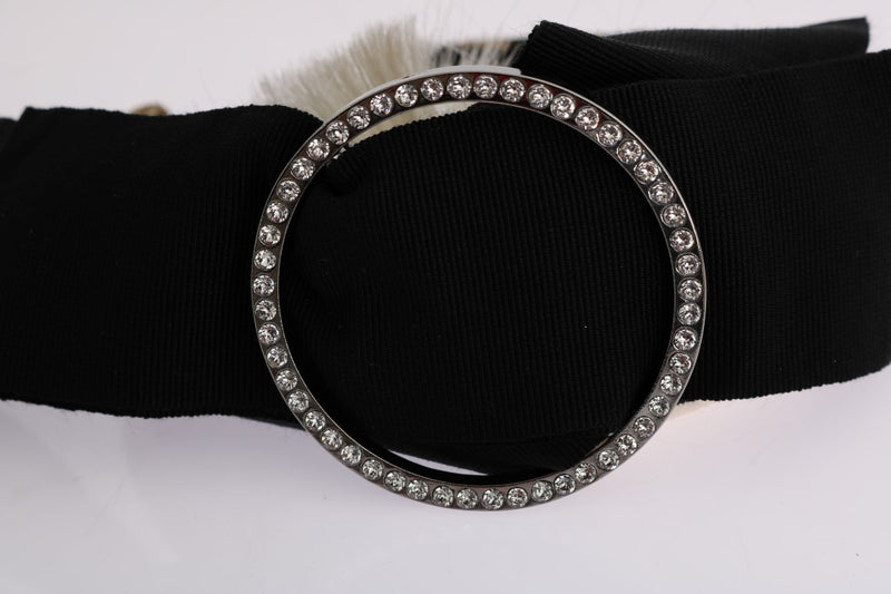 Black Crystal White Diadem Headband