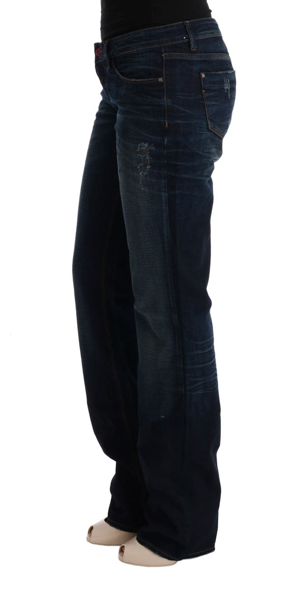 Blue Cotton Regular Fit Denim Jeans