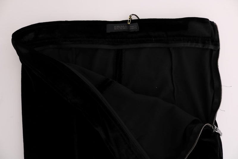 Black Velvet Slim Fit Pants