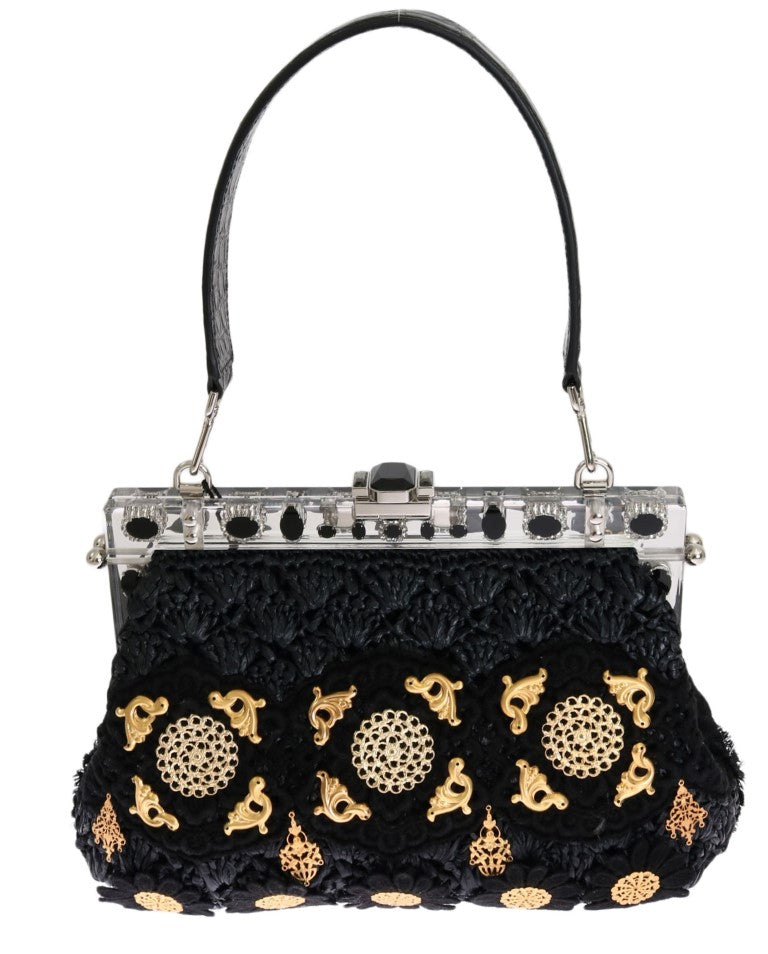 Black Tassel Gold Baroque Crystal VANDA Bag