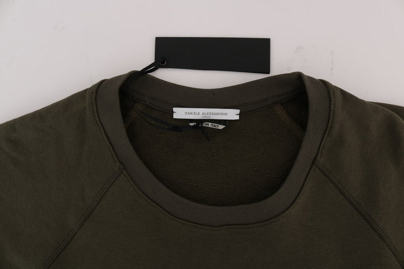 Green Crewneck Cotton Sweater