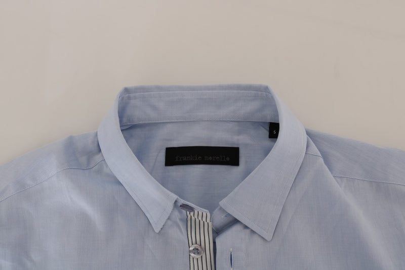 Blue Casual Cotton Regular Fit Shirt