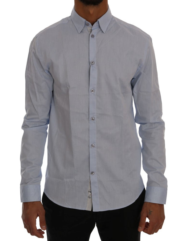 Blue Casual Cotton Regular Fit Shirt