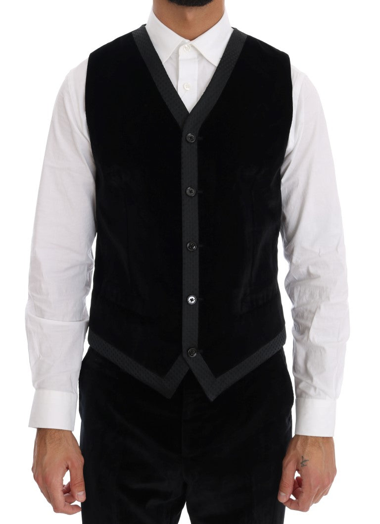 Black Velvet Slim Double Breasted Suit