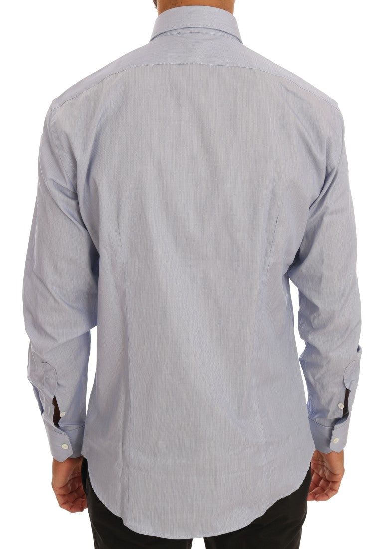 Light Blue Cotton Slim Fit Dress Shirt