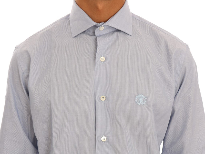 Light Blue Cotton Slim Fit Dress Shirt