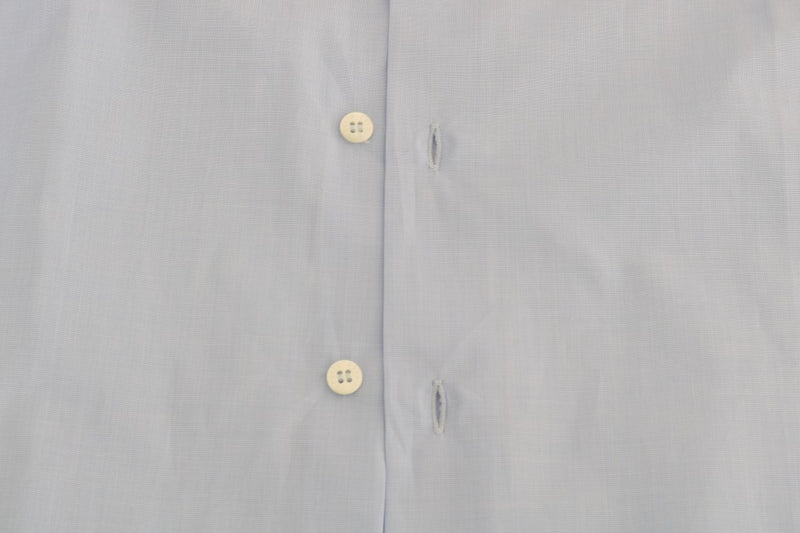 Light Blue Cotton Slim Fit Dress Shirt