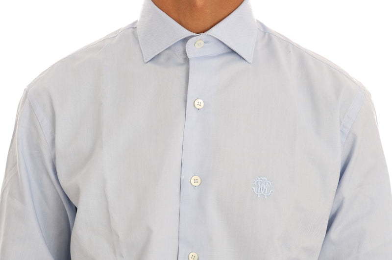 Light Blue Cotton Slim Fit Dress Shirt