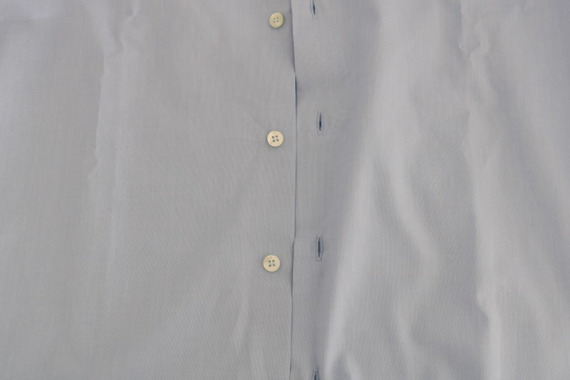 Light Blue Cotton Slim Fit Dress Shirt