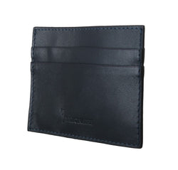 Blue Leather Cardholder Wallet