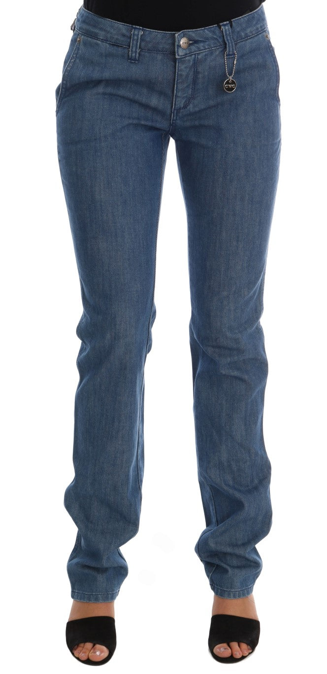 Blue Wash Cotton Slim Denim Jeans