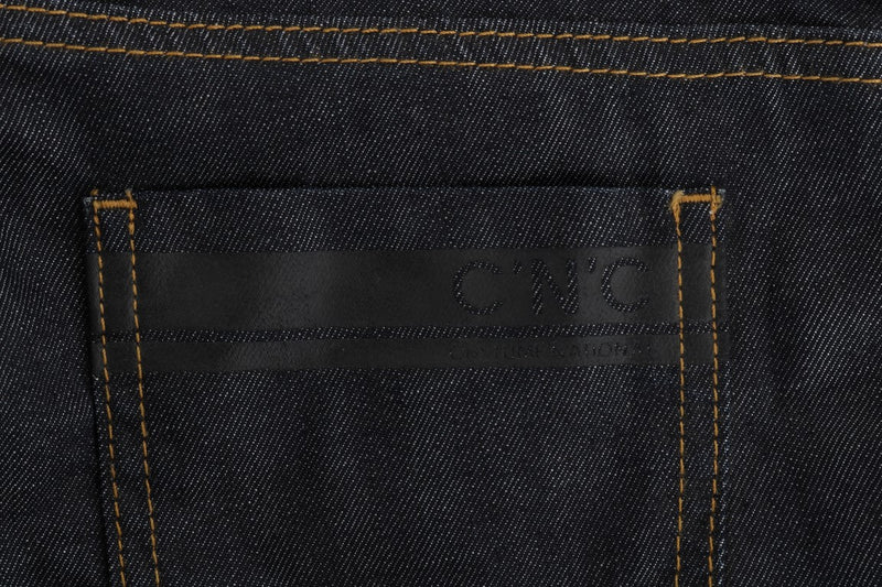 Dark Blue Cotton Classic Fit Jeans