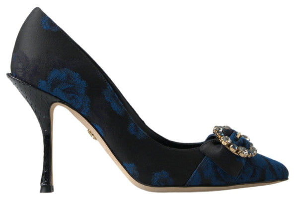 Blue Floral Ayers Crystal Pumps Shoes