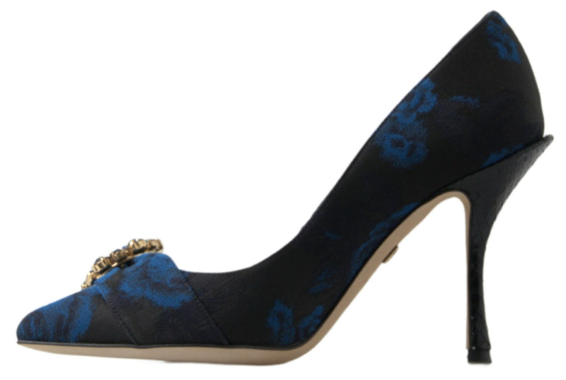 Blue Floral Ayers Crystal Pumps Shoes