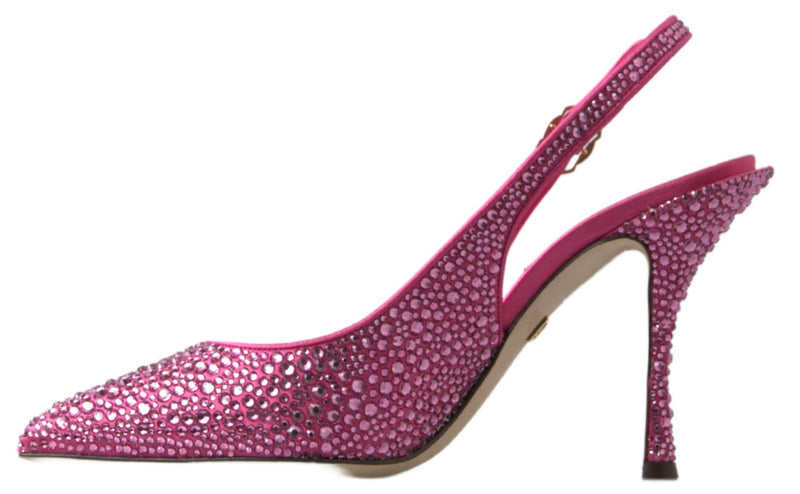 Pink Slingbacks Crystal Pumps Shoes