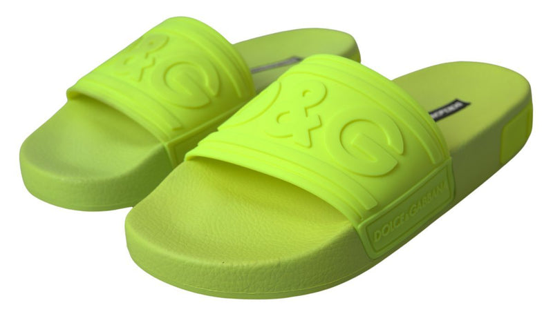 Yellow Green Sandals Slides Shoes