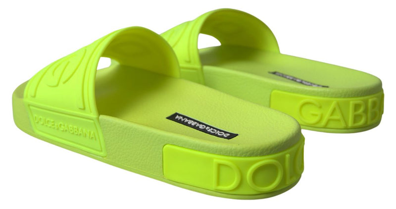 Yellow Green Sandals Slides Shoes