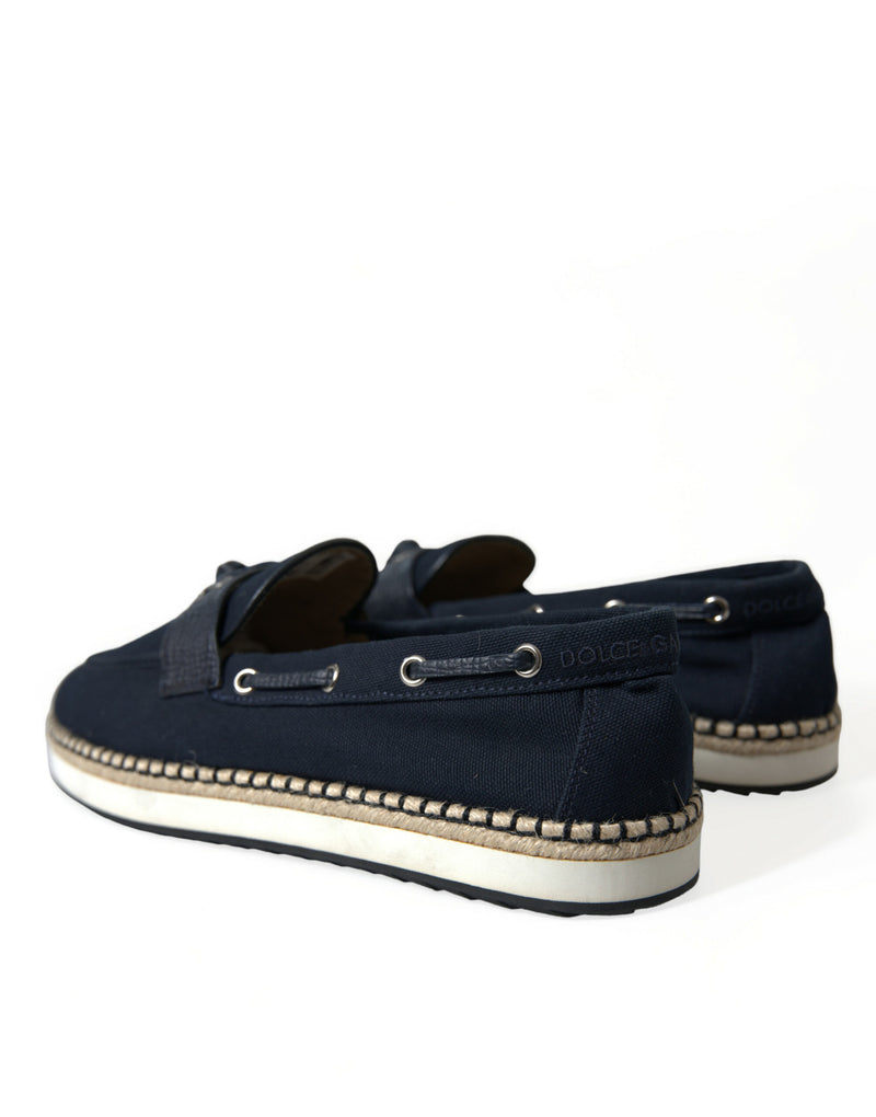 Navy Blue Slip On Men Moccasin Loafers Shoes