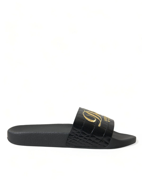 Black Luxury Hotel Beachwear Sandals Shoes