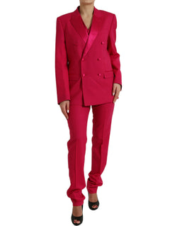 Red MARTINI Wool Slim Fit 3 Piece Suit