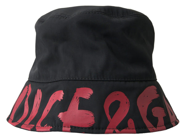 Black Red Logo Reversible Bucket Capello Hat