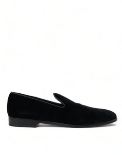 Black Velvet Loafers Formal Shoes