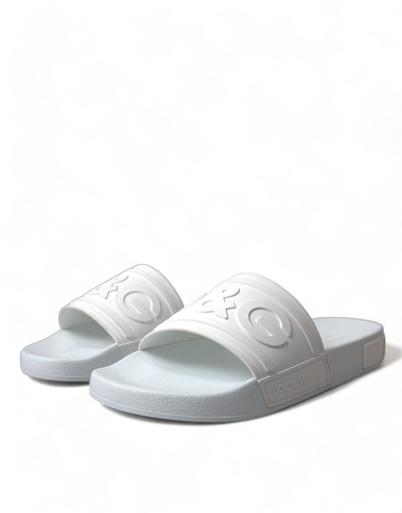 White Rubber Sandals Slippers Beachwear Men Shoes