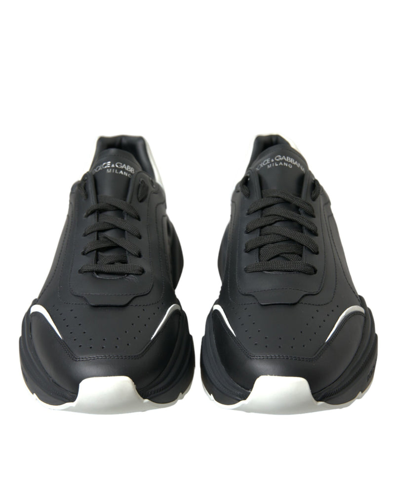 Black White Leather Logo Daymaster Sneakers Shoes