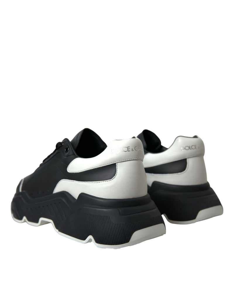 Black White Leather Logo Daymaster Sneakers Shoes